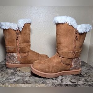 Girls Magellan Brown Faux Suede Boots